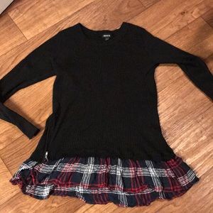 Torrid black and plaid sweater